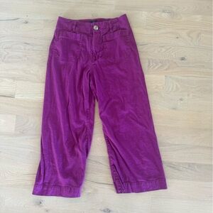 The Colette Cropped Wide-Leg Pants by Maeve